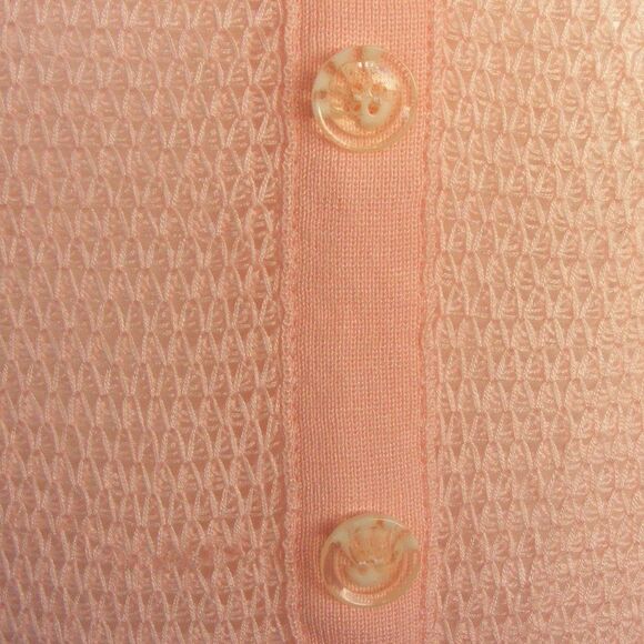 CARIBBEAN JOE Sweater, SP Petite, Loose Knit, Pink, Faux Button back, Wide neck - Picture 4 of 10